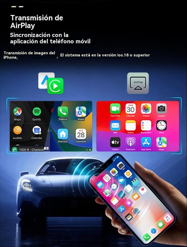 Transmisión AirPlay desde iPhone a la pantalla del coche