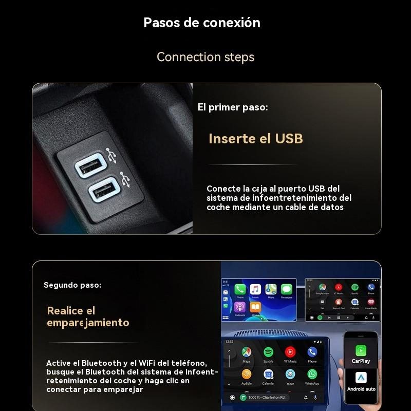 Pasos de conexión del adaptador